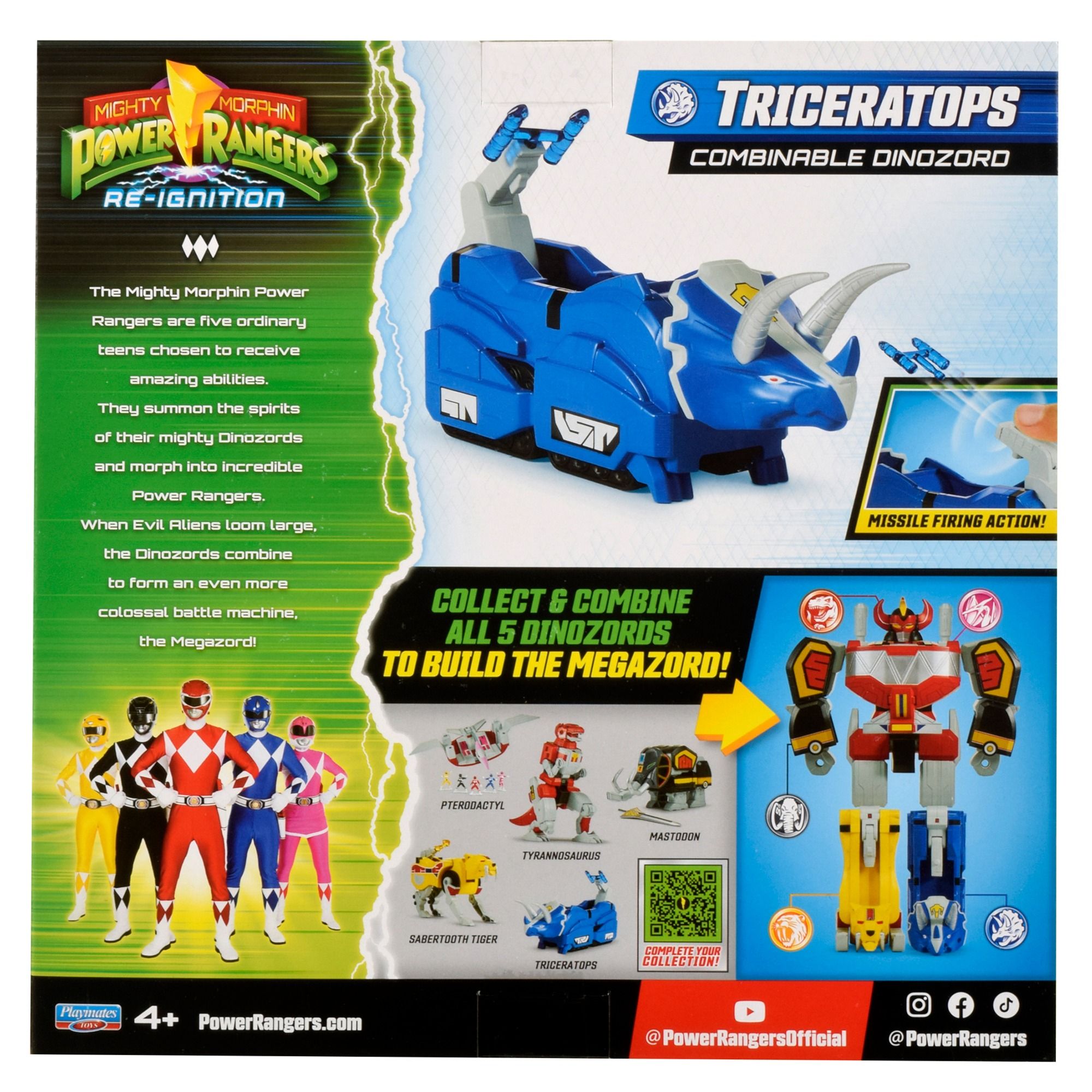 Power Rangers Mighty Morphin' Re-Ignite Dinozord Triceratops