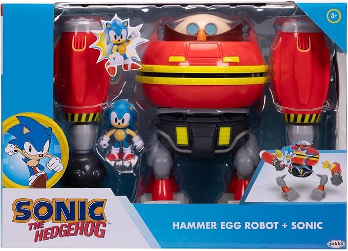 Sonic The Hedgehog Hammer Egg Robot And Sonic Figure