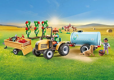 Playmobil Country 71442 Tractor Trailer And Water Tanker 117pc Playset