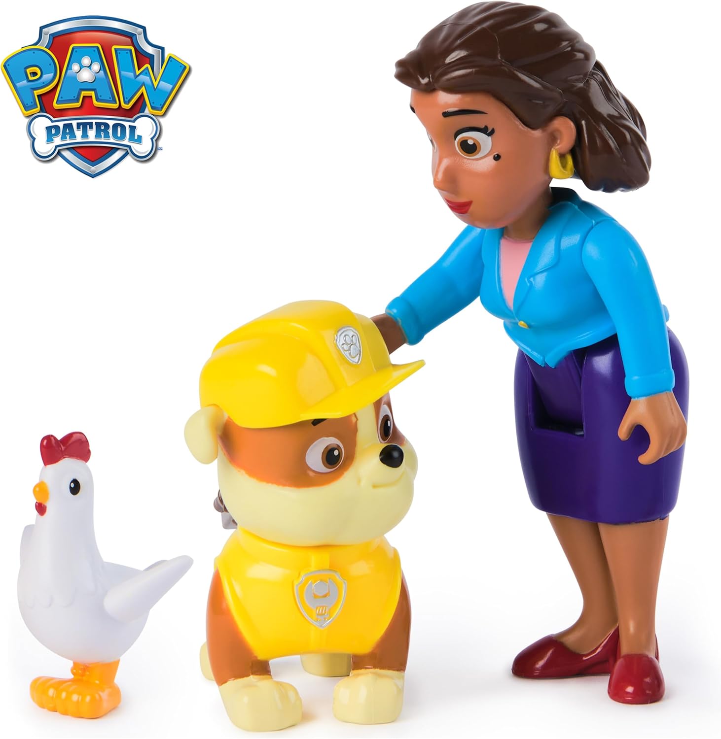 Paw Patrol Pup Hero Figure Pack Rubble And Mayor Goodway