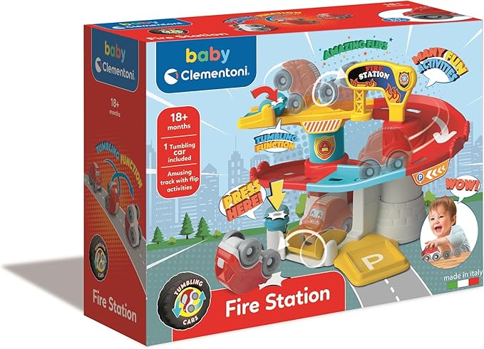 Clementoni Tumbling Car Fire Station Infant Playset