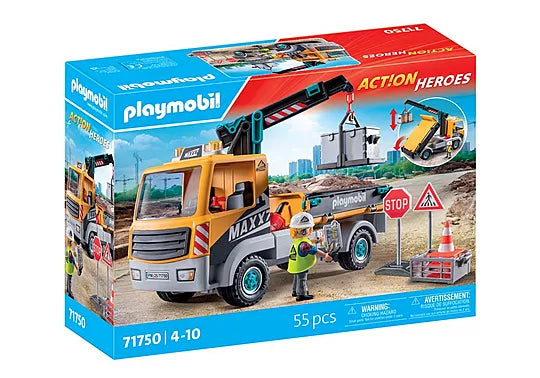 Playmobil Action Heroes 71750 Construction Truck With Crane