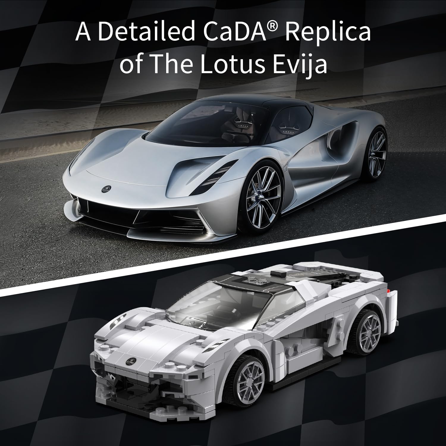 CaDa Lotus Evija Remote Control Sports Car 308pc Construction Set 1:18