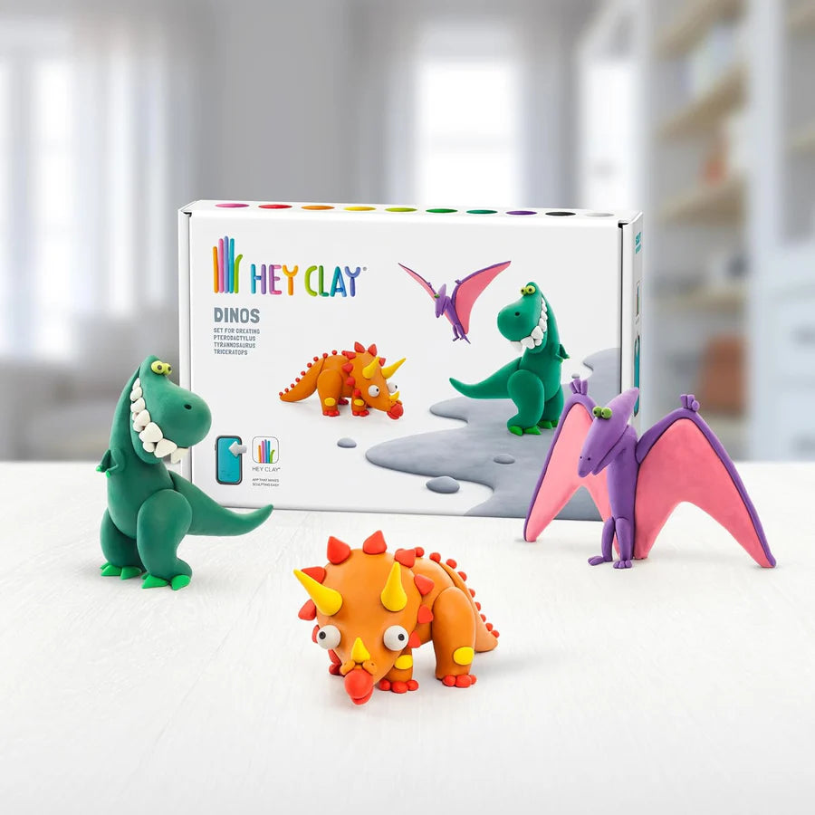 Hey Clay Sculpting Clay Dinos 6 Can Set