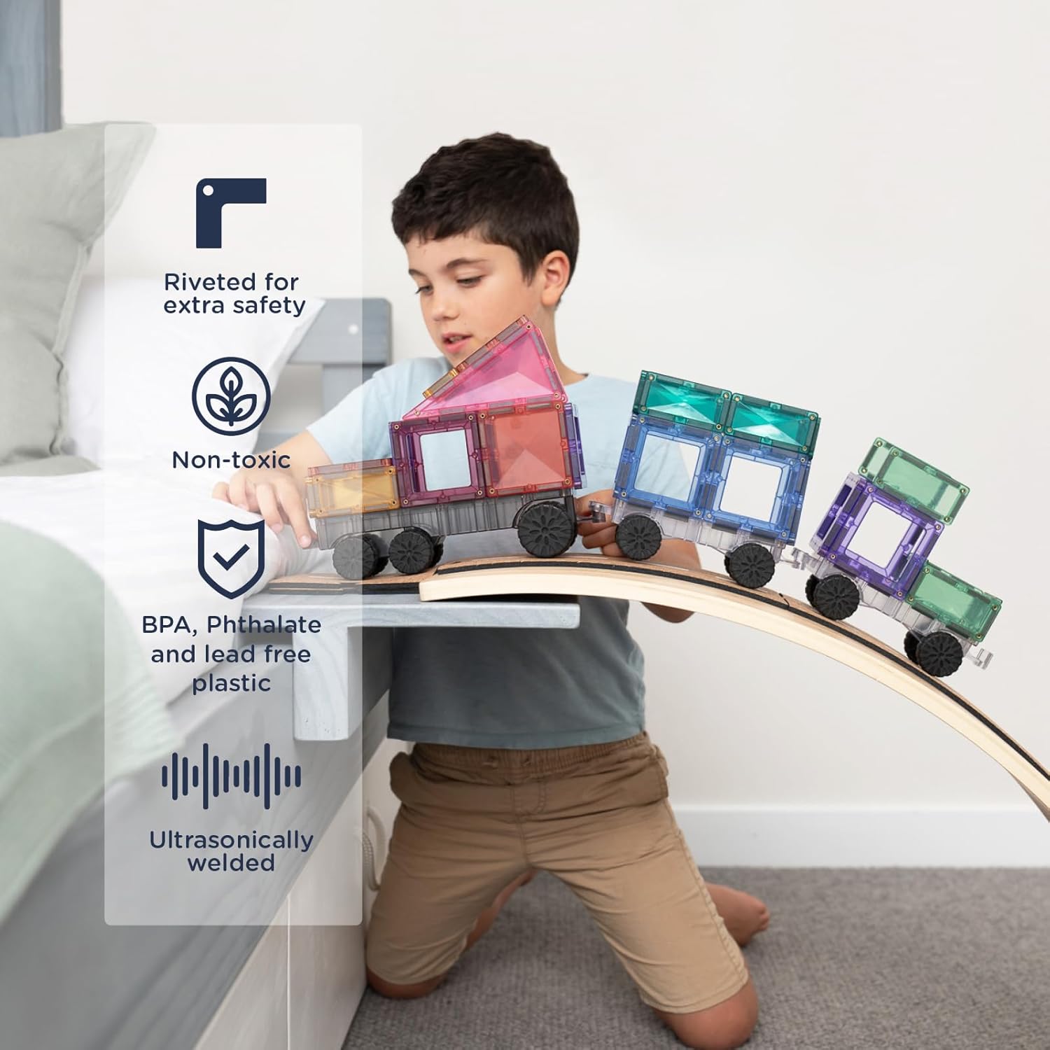 Connetix Magnetic Tiles Pastel Transport Pack 50pc