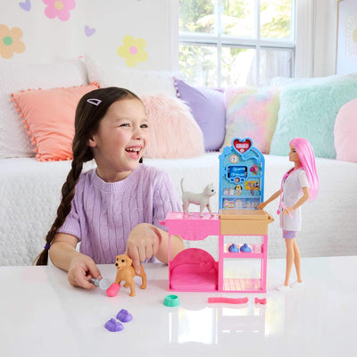 Barbie Fast Cast Veterinarian Clinic Doll And Accessories Playset