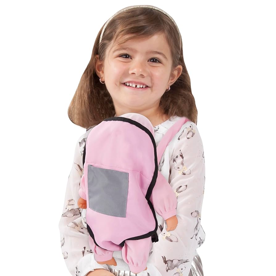 Bayer My First baby 33cm Doll With Sounds and Baby Carrier