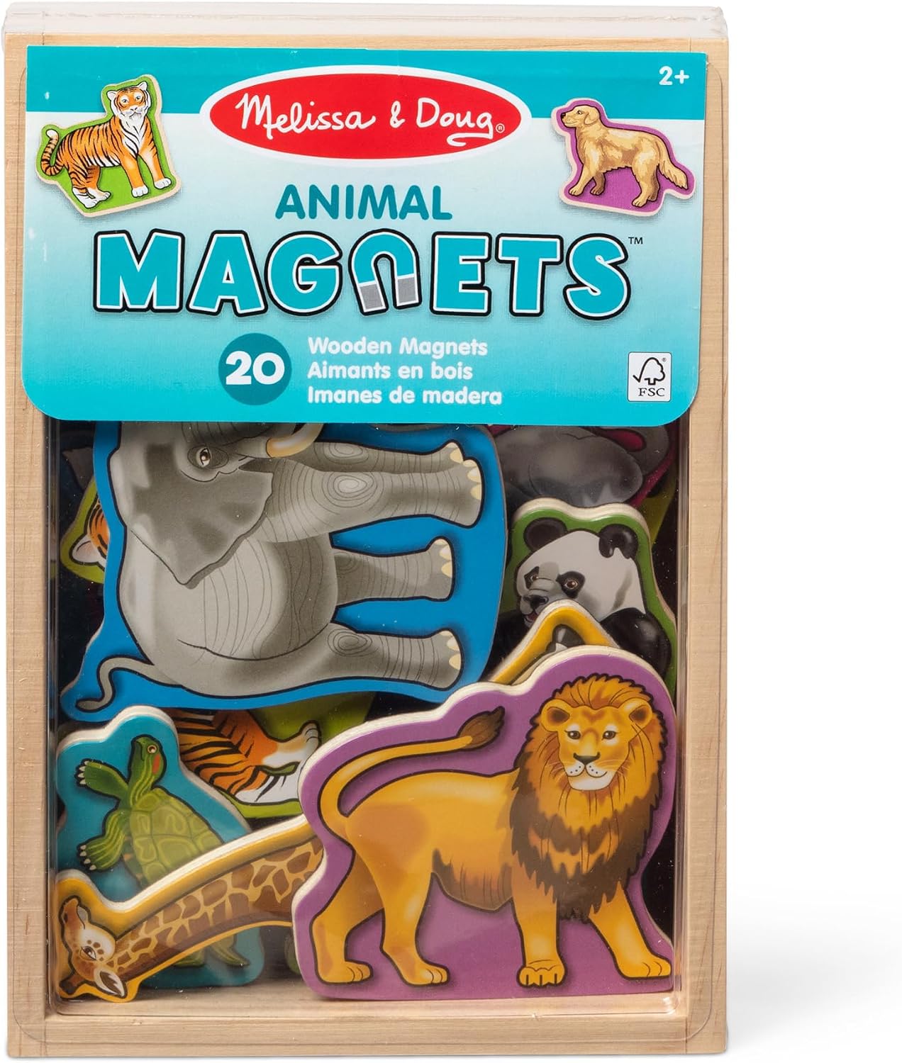 Melissa & Doug Animal Magnets 20pc Wooden Magnets Set