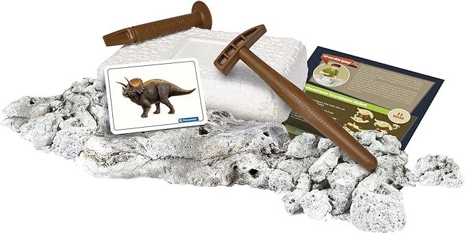 Science And Play Archeo Fun Triceratops Dinosaur Glow In The Dark Dig Set