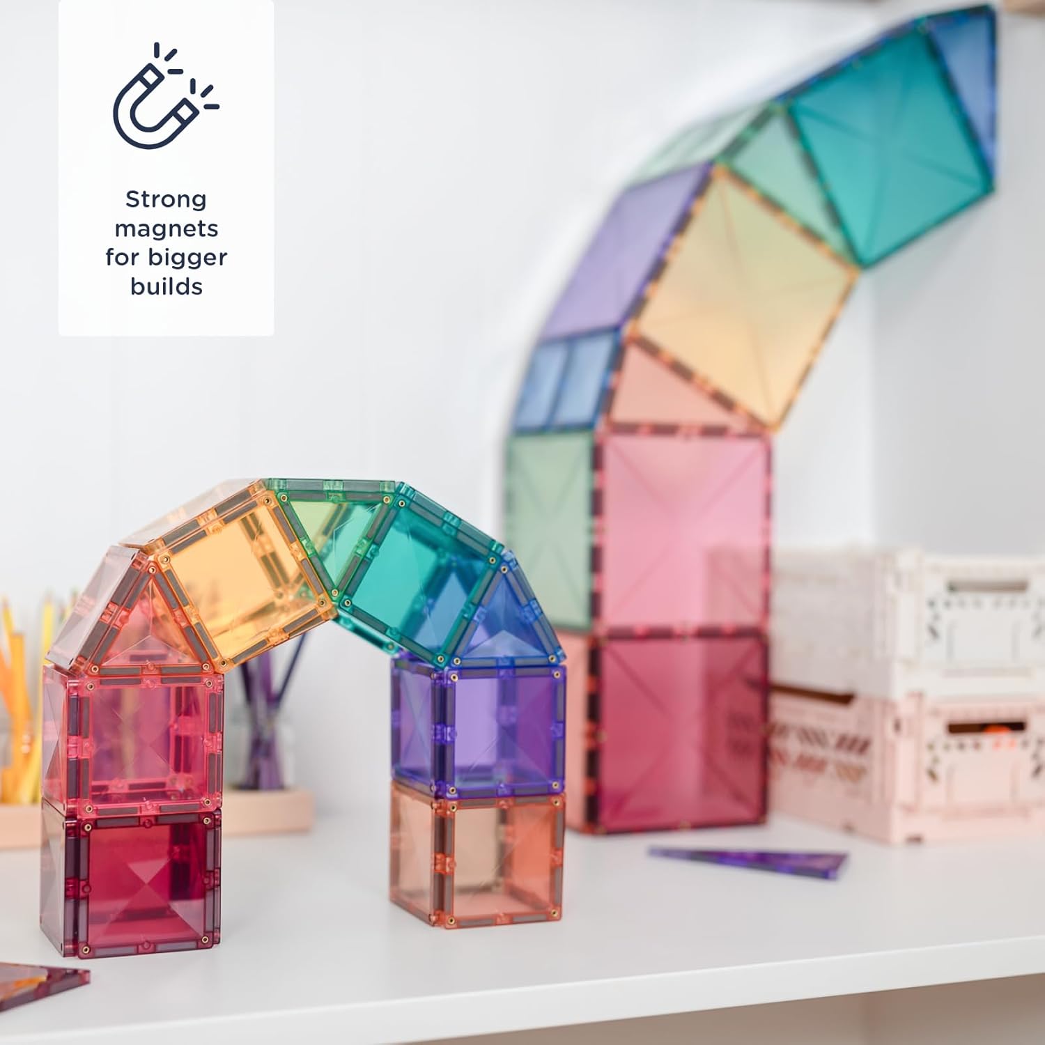 Connetix Magnetic Tiles Pastel Starter Pack 64pc