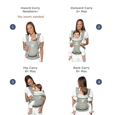 Ergobaby Omni 360 Breeze All In One Baby Carrier Graphite Grey