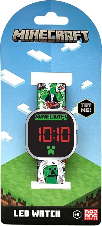 Minecraft LED Watch Green Strap