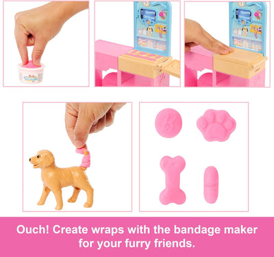Barbie Fast Cast Veterinarian Clinic Doll And Accessories Playset