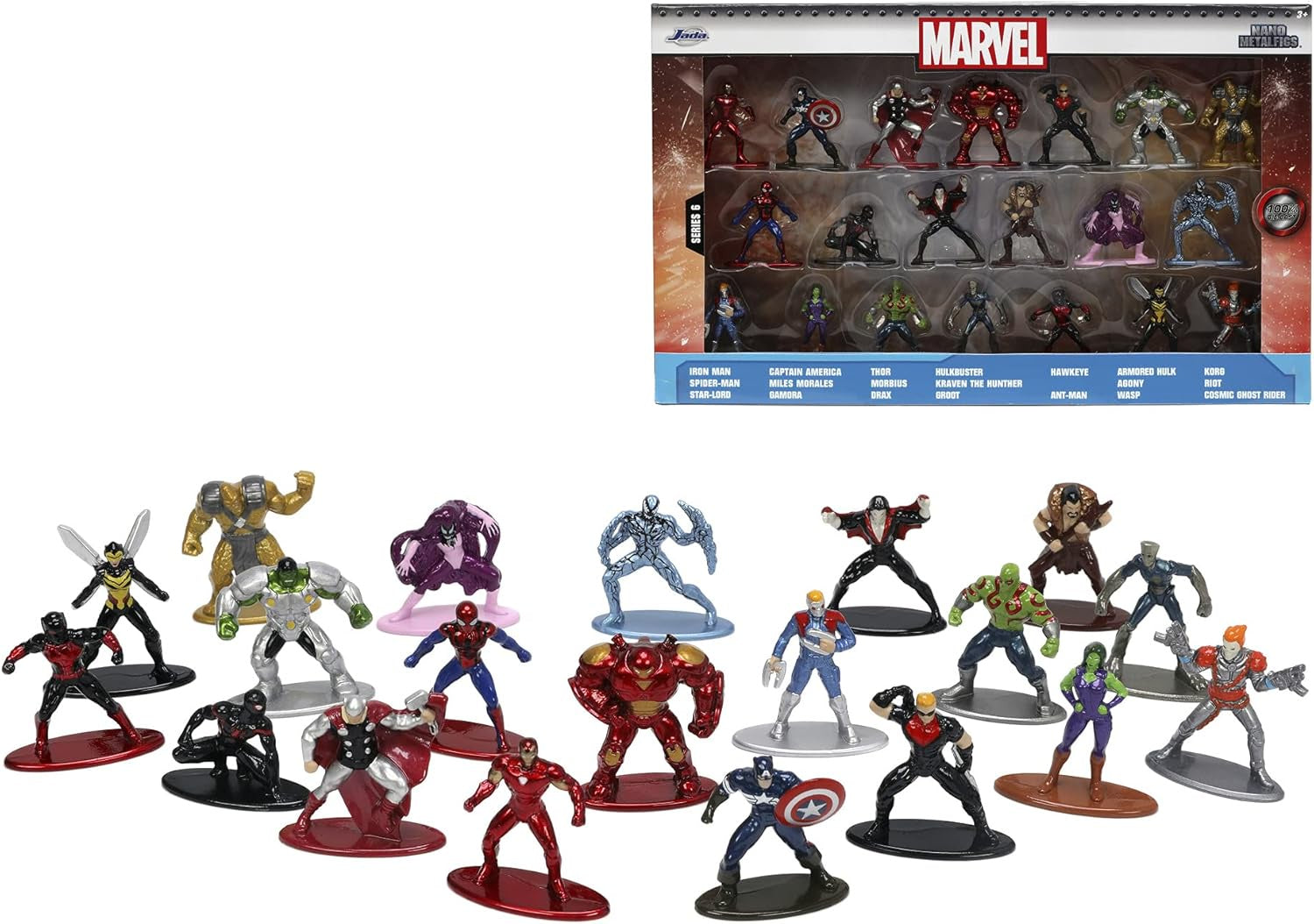 Marvel Avengers Nano Die Cast Metal 20pc Figure Set Series 6