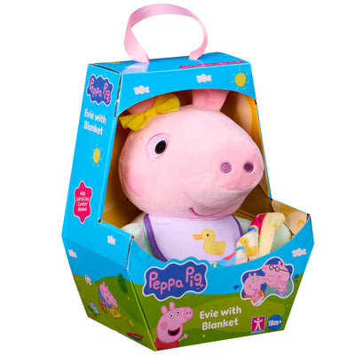 Peppa Pig Soft Toy Evie With Blanket