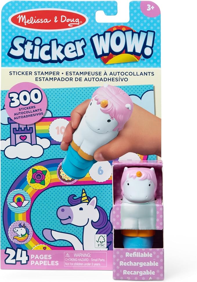 Melissa & Doug Sticker Wow Stamper Book Bundle Unicorn