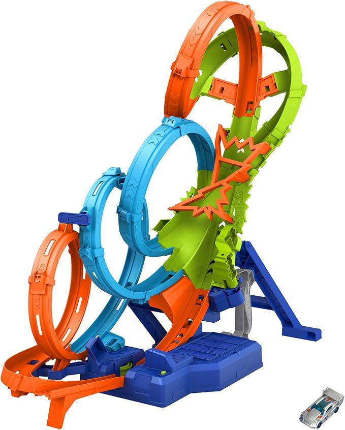 Hot Wheels 4 Loop Crash Out Playset