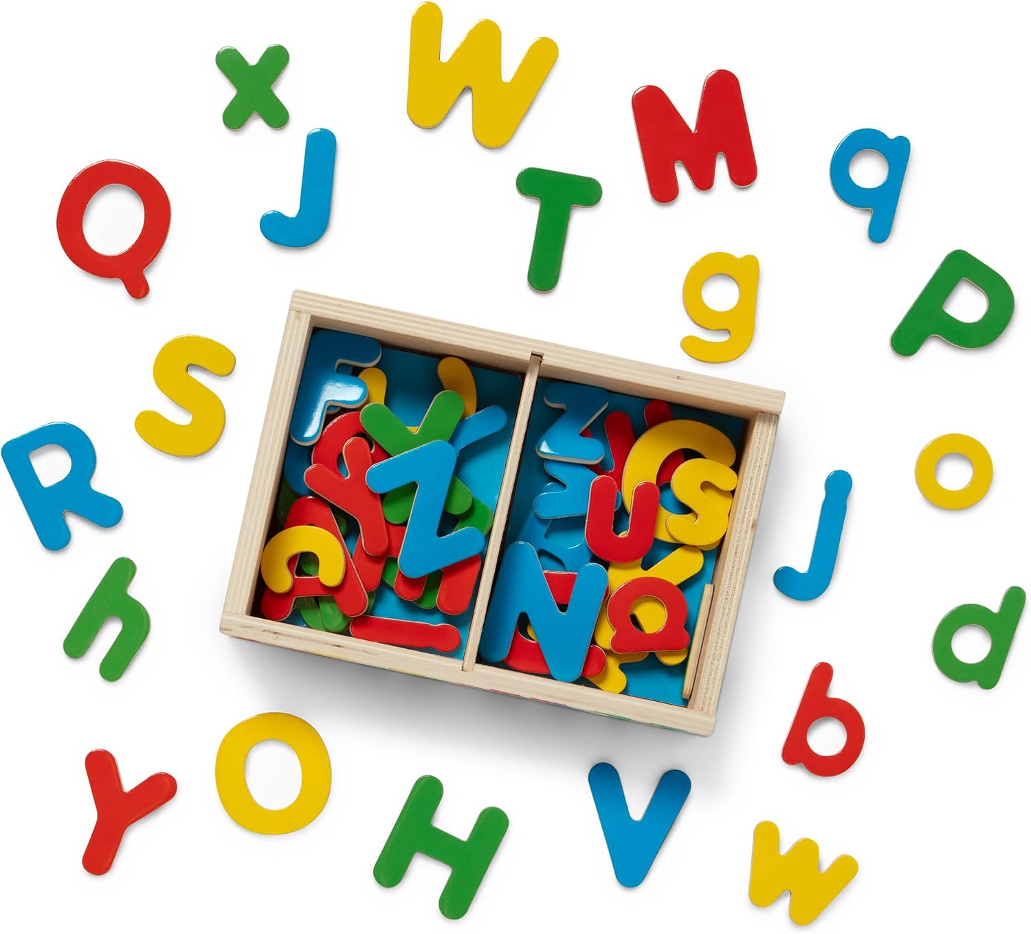 Melissa & Doug Alphabet Magnets 52pc Wooden Magnet Set
