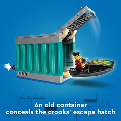 Lego City 60417 Police Speedboat And Crooks Hideout