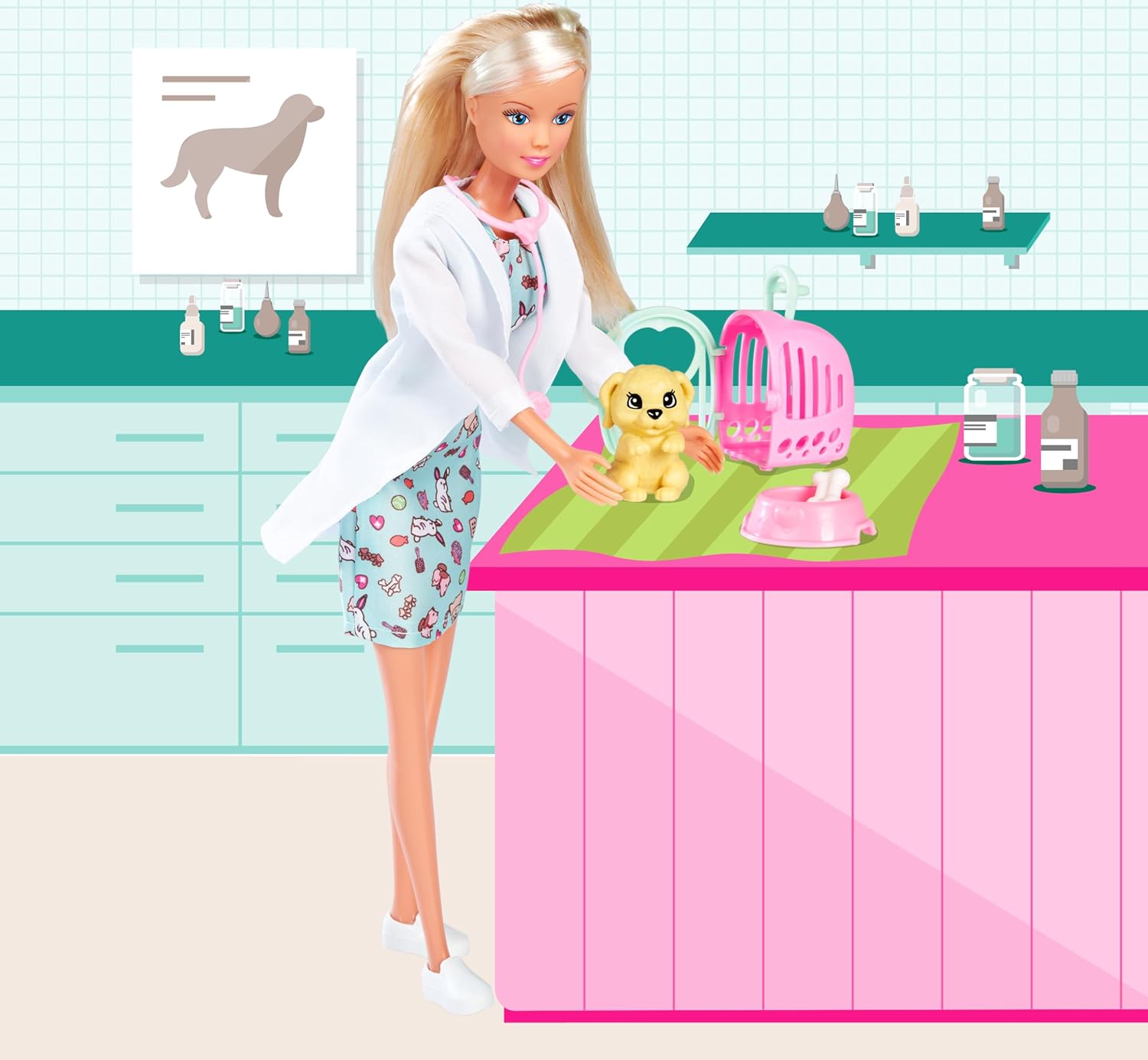 Steffi Love Pet Vet Doll With Accessories