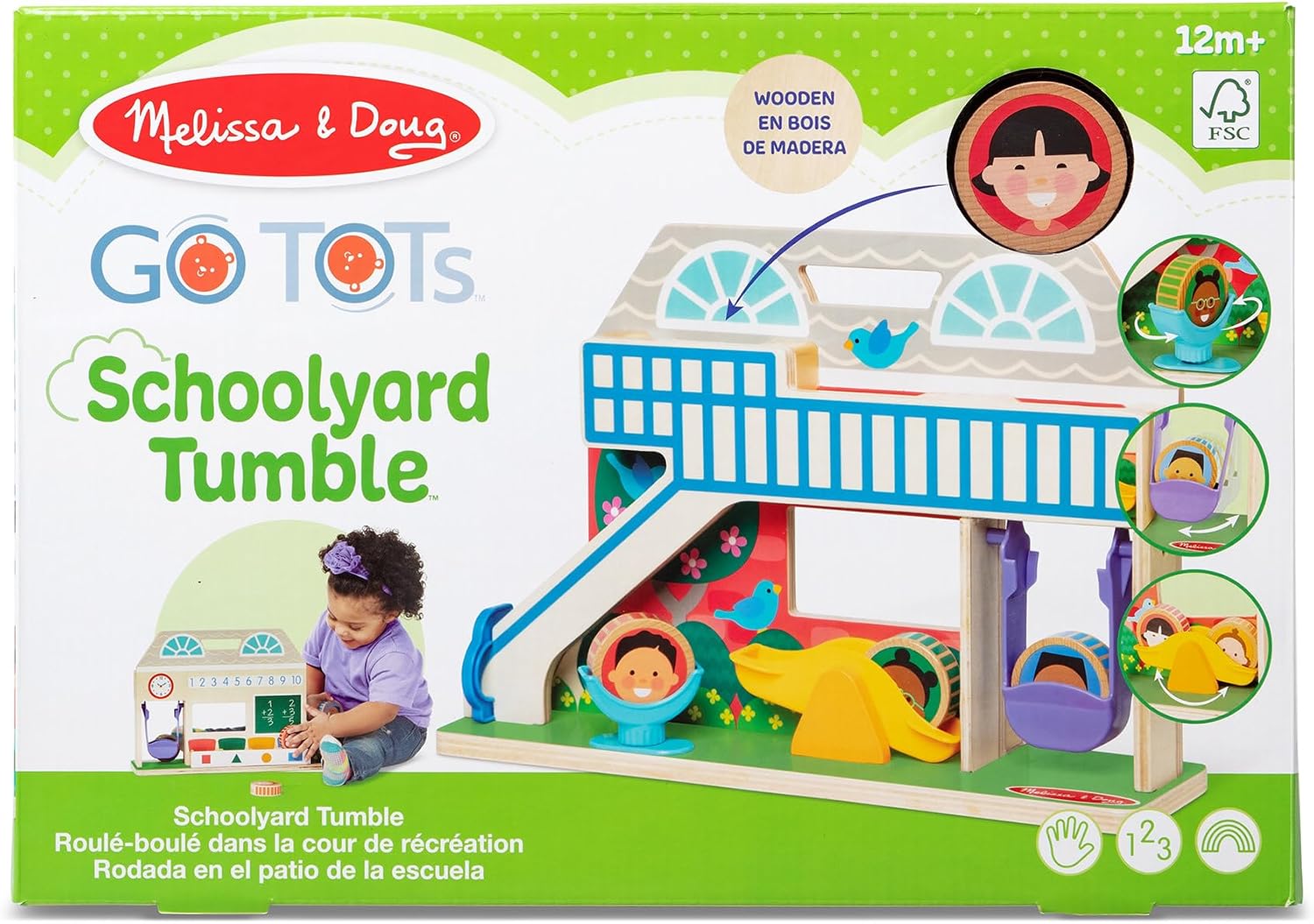 Melissa And Doug Go Tots Schoolyard Tumble Wooden Playset