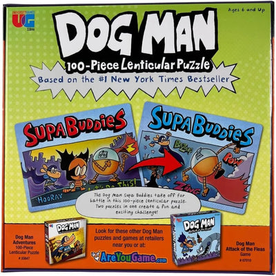 Dog Man Supa Buddies 100pc Lenticular Jigsaw Puzzle