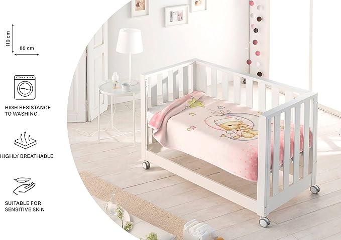 Pielsa Baby Blanket 80cm x 110cm Pink A