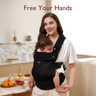 Momcozy Pure Hug 3 In 1 Baby Carrier Black