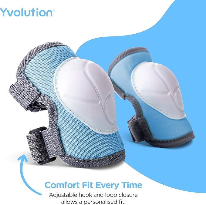 Yvolution Safety Pads - Elbows- Knees - Wrists - Blue