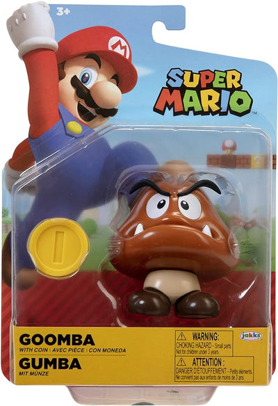 Super Mario 4" Figure Goomba With Coin