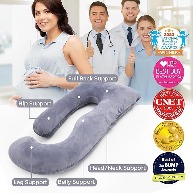 Momcozy Huggable U Shaped Pregnancy Pillow