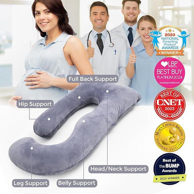 Momcozy Huggable U Shaped Pregnancy Pillow
