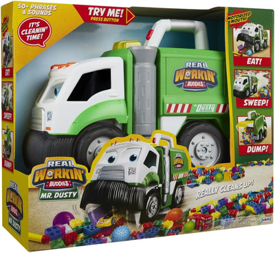 Real Workin' Buddies Mr Dusty Motorised Trash Truck