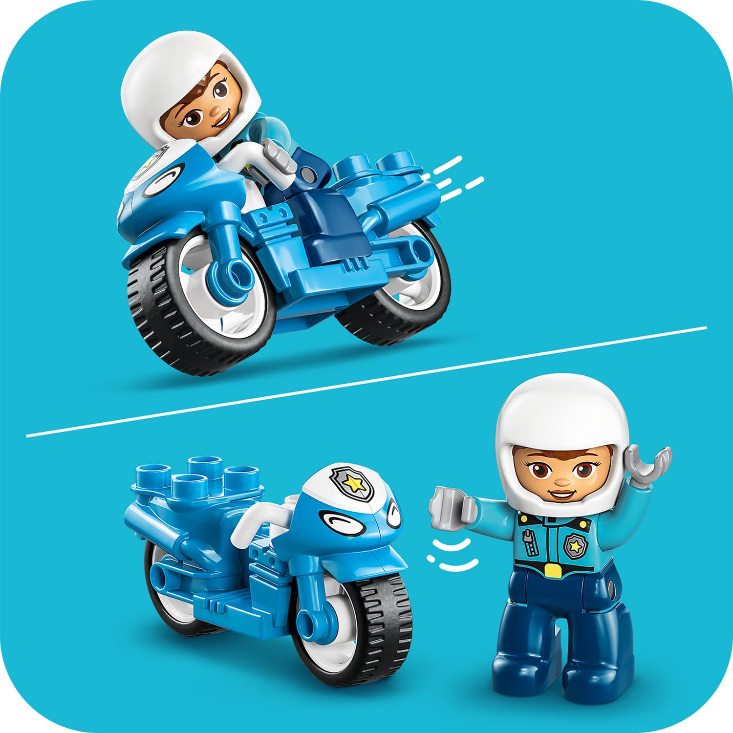 Lego Duplo 10471 Blue Police Motorcycle
