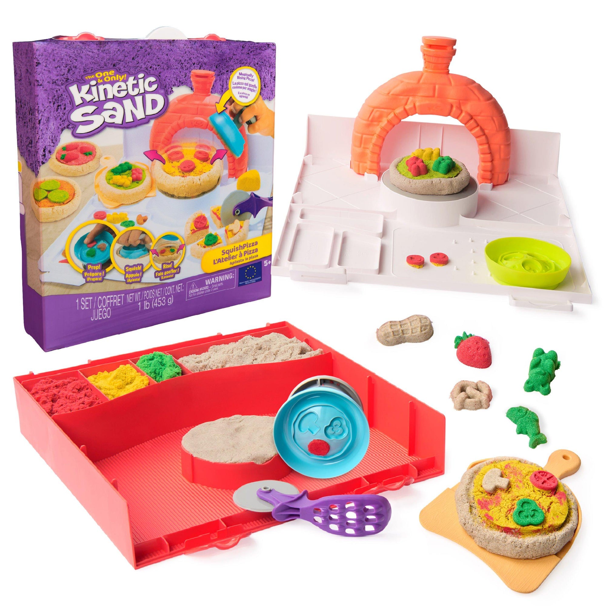 Kinetic Sand Squish Pizza Rising Pizza Playset