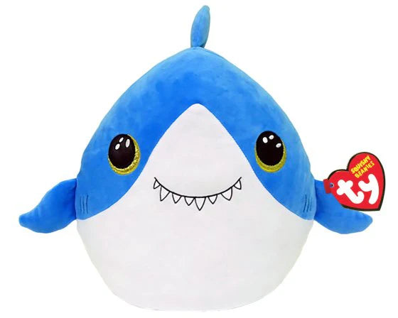 TY Finsley Shark Squishaboo 14" Soft Toy