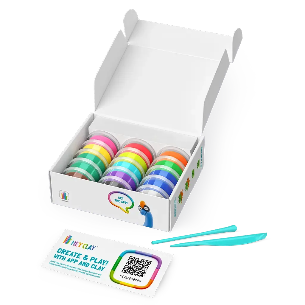 Hey Clay Sculpting Clay Dino 15 Can Set