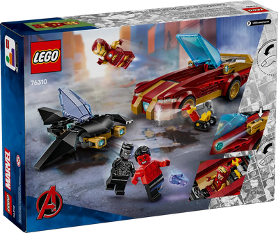 Lego Marvel 76310 Iron Man Car And Black Panther vs Red Hulk