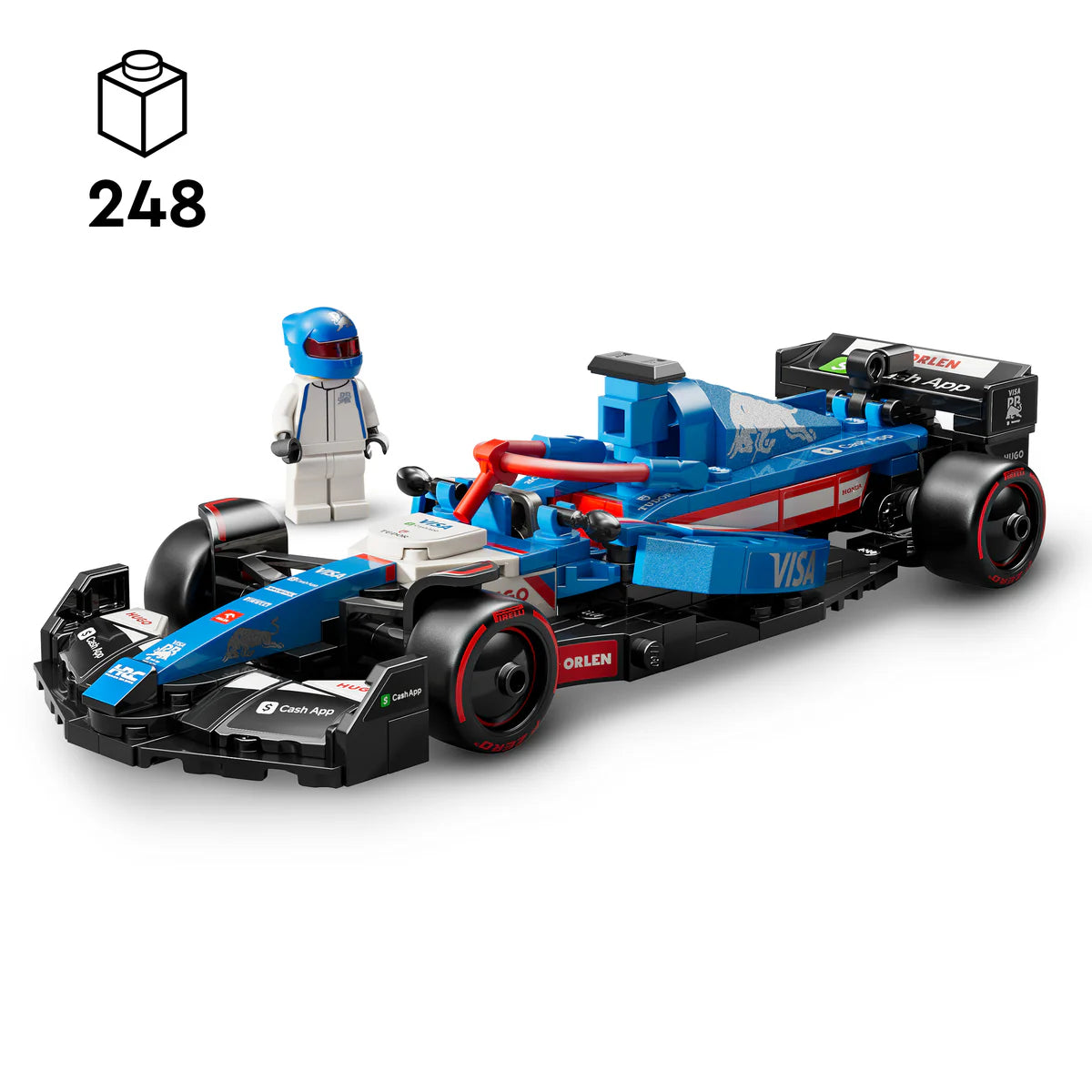 Lego Speed Champions 77246 Visa Cash App RB VCARB 01 F1 Racing Bulls Race Car Set