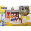 Breyer Red Stable Playset With 2 Stablemates Horses