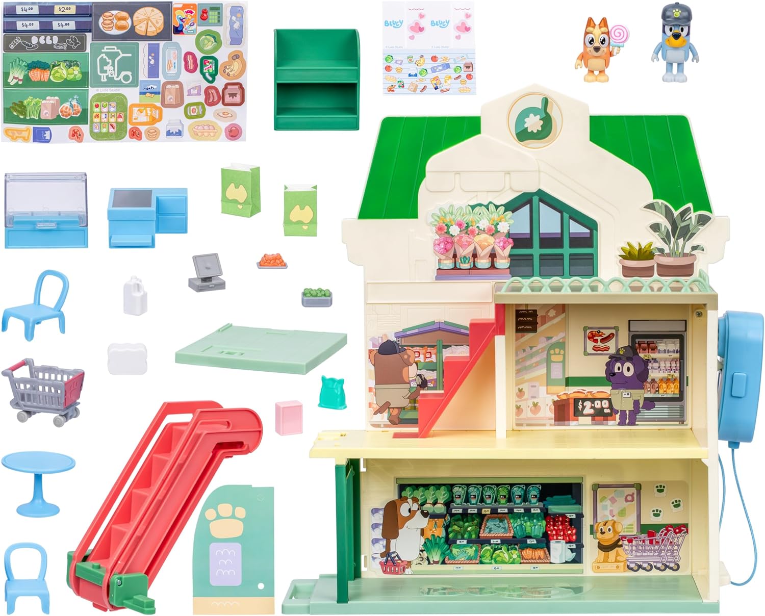 Bluey Let's Play Chef Supermarket Playset With Sounds
