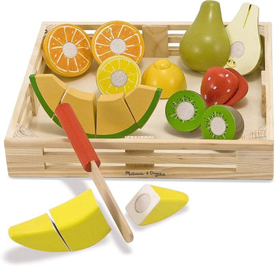 Melissa & Doug Wooden Cutting Fruit Playset