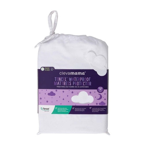 Clevamama Tencel Waterproof Crib Mattress Protector 46cm x 83cm Bedside Crib