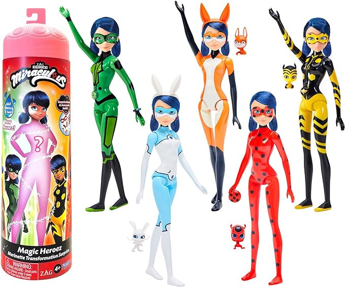 Miraculous Magic Heroes Reveal Colour Change Doll Assortment