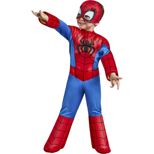 SpiderMan Spidey And His Amazing Friends Deluxe Spiderman Costume 2-3 Years