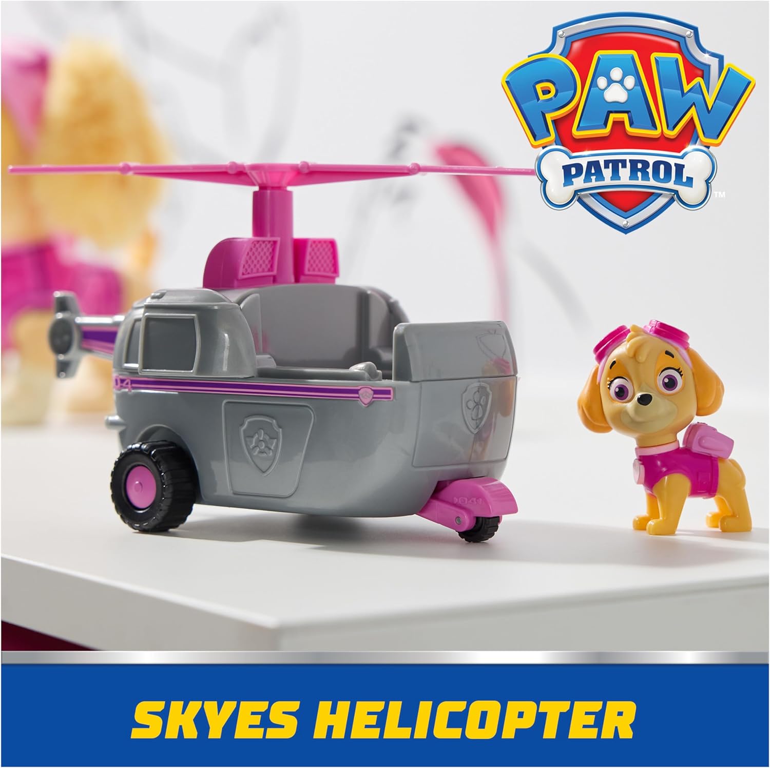 Paw Patrol Skye Helicopter Vehicle With Skye Figure