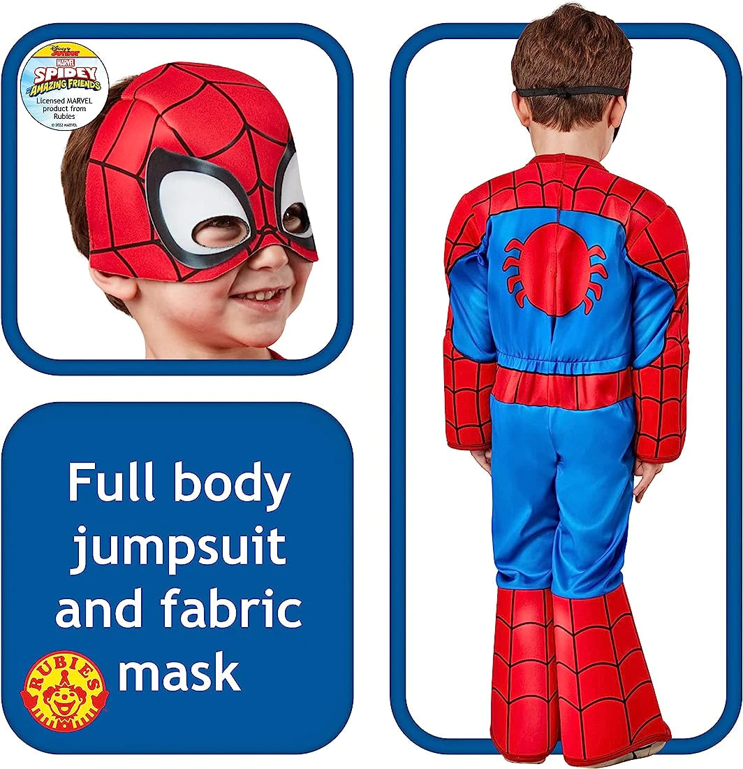 SpiderMan Spidey And His Amazing Friends Deluxe Spiderman Costume 2-3 Years