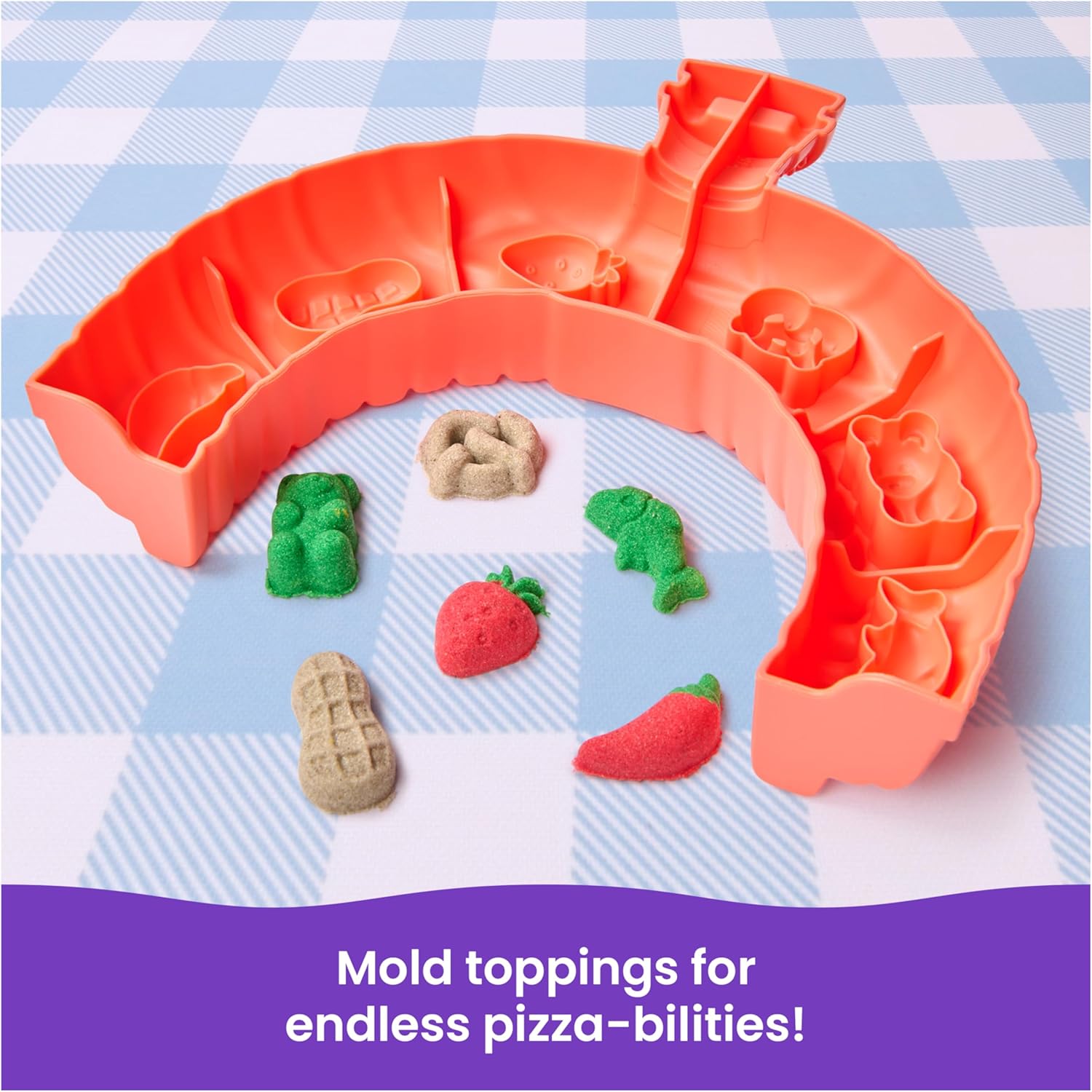 Kinetic Sand Squish Pizza Rising Pizza Playset