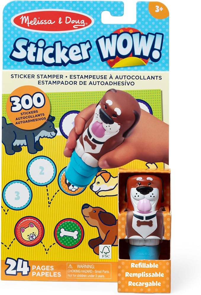 Melissa & Doug Sticker Wow Stamper Book Dog Bundle
