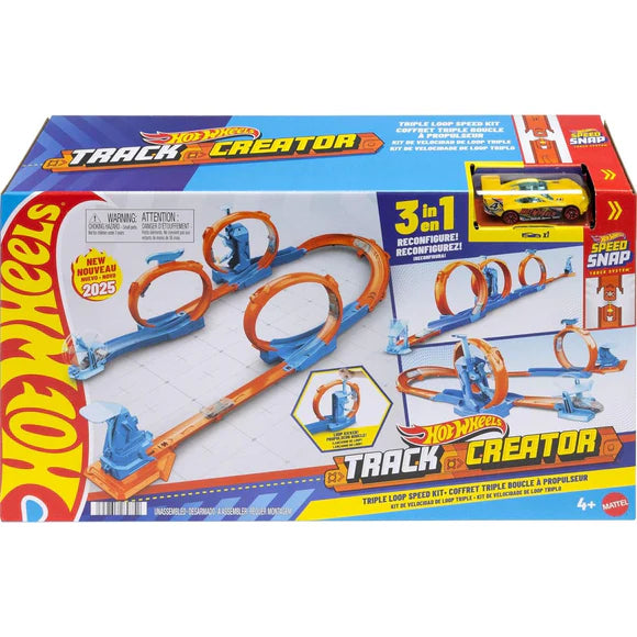 Hot Wheels Track Creator Triple Loop Speed Kit Track Playset